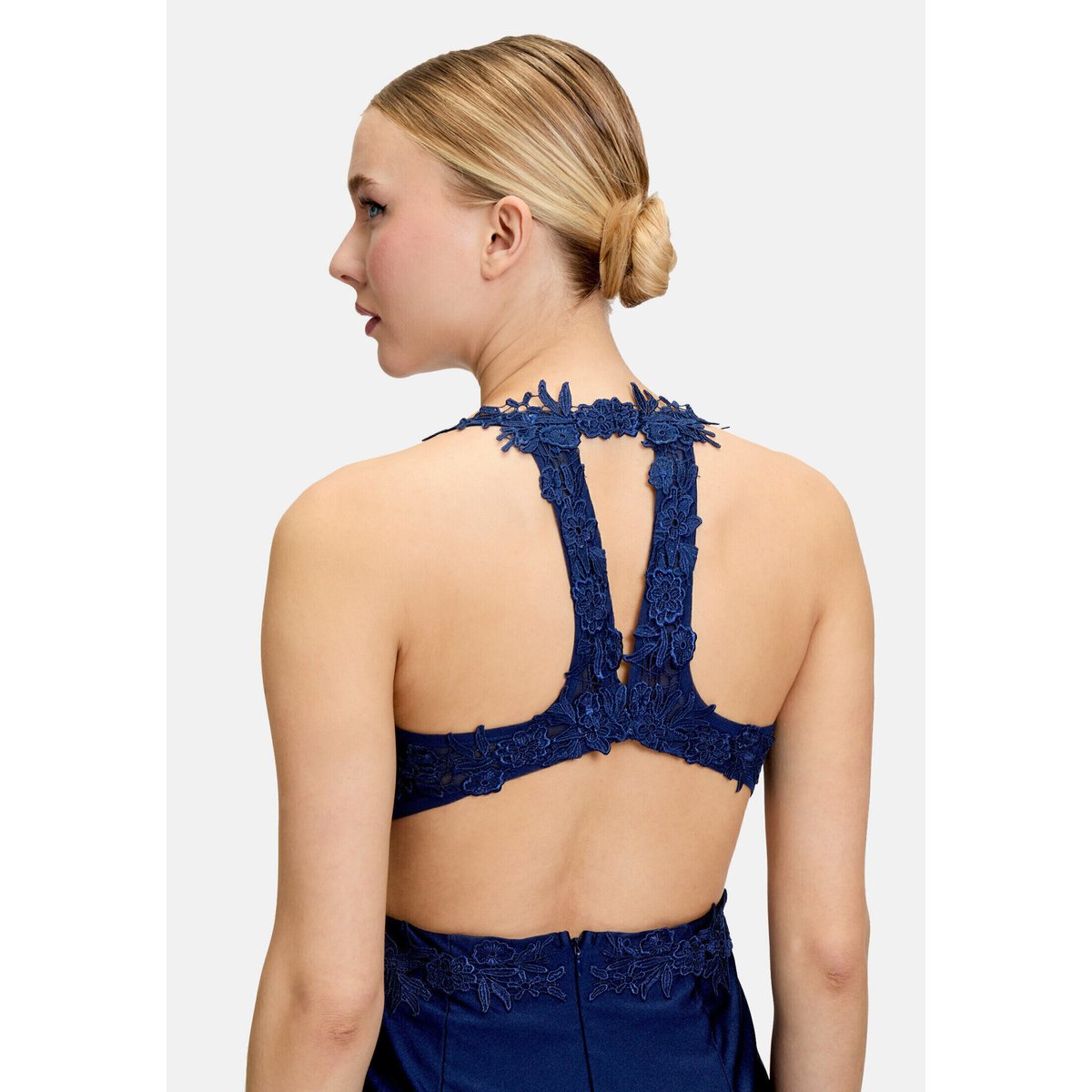 Robe de soirée à strass festival blue, VERA MONT