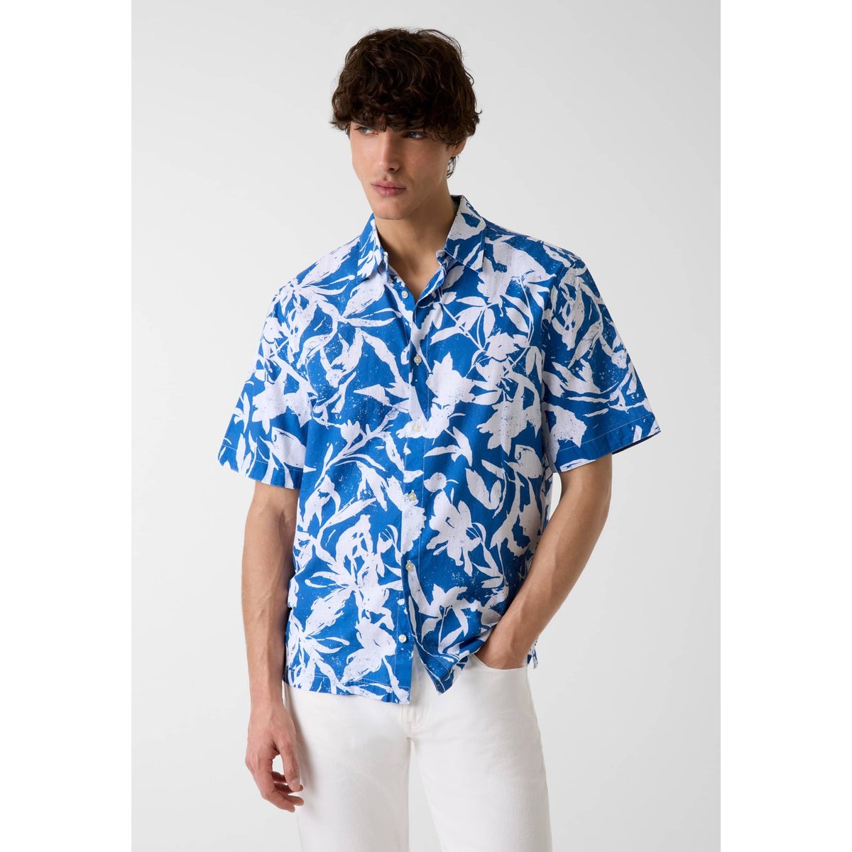 Chemise À Imprimé Intégral blau multi, GUESS