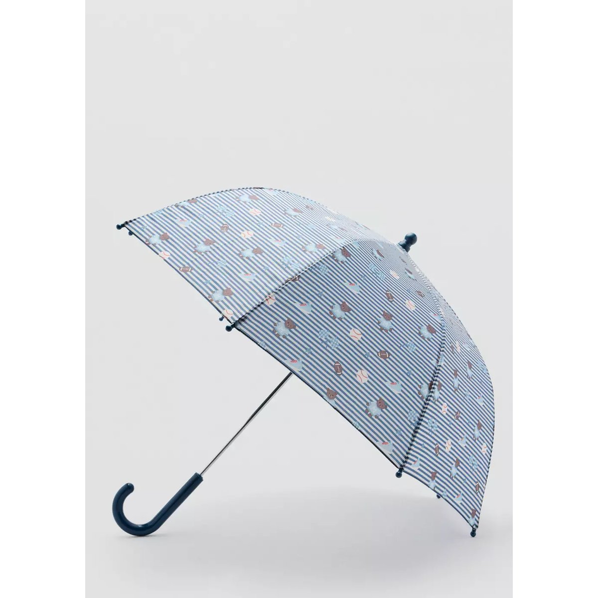 Parapluie à rayures oursons bleu ciel, MANGO BABY