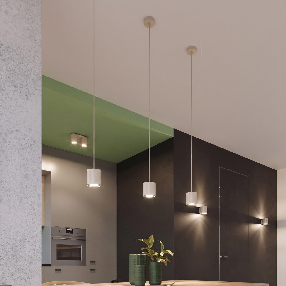 Plafonnier Aluminium Beige GU10 2 Orbis beige, EDEN