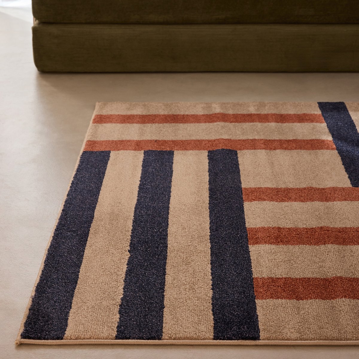 Tapis intérieur à motif graphique moderne SANTAL bleu, NAZAR RUGS