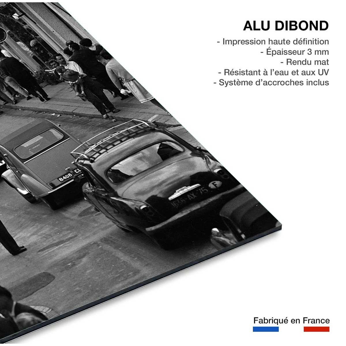Tableau noir et blanc - Le Touquet en 1960 tableau alu dibond, HEXOA