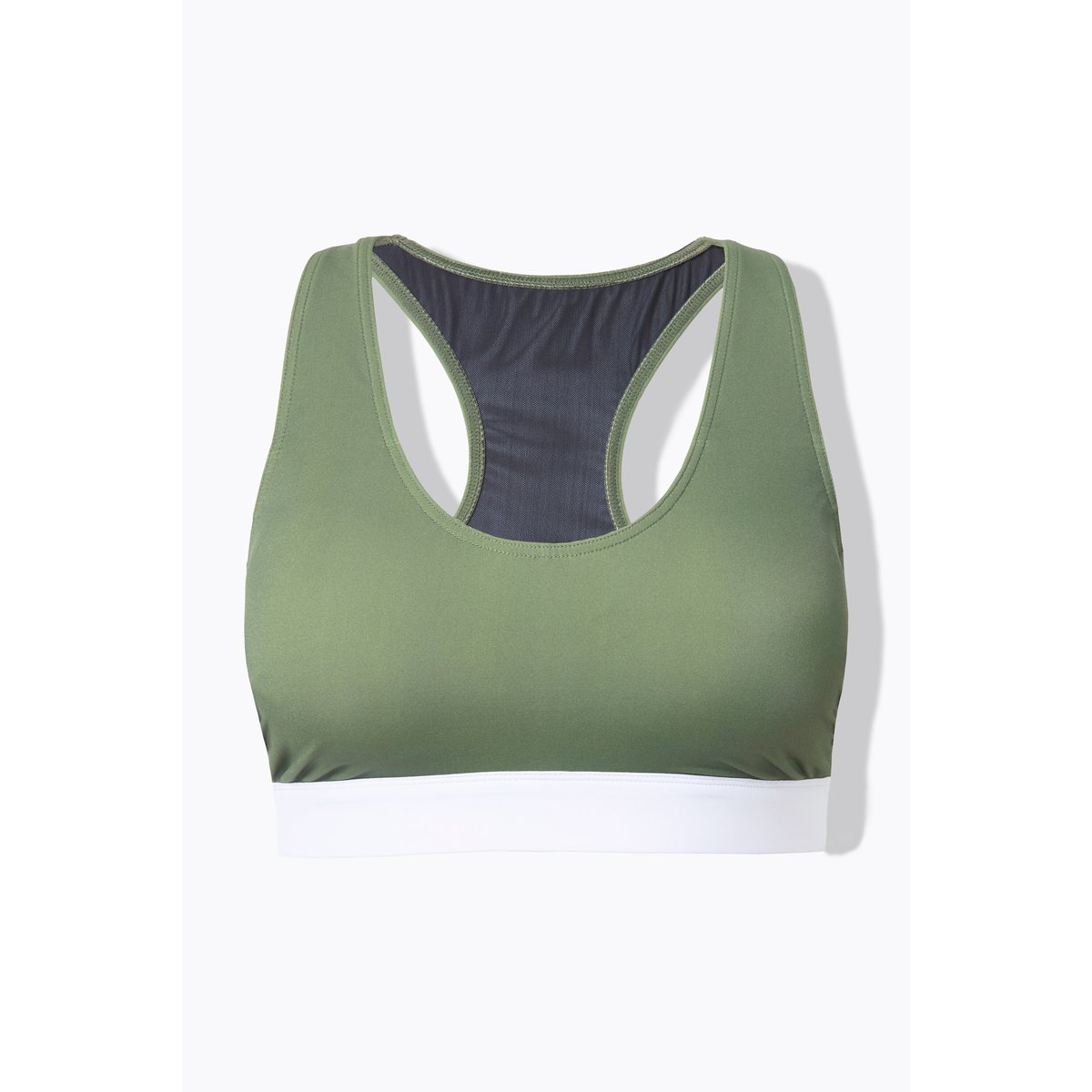 Haut de bikini, bonnets souples, dos nageur olive verte, STUDIO UNTOLD