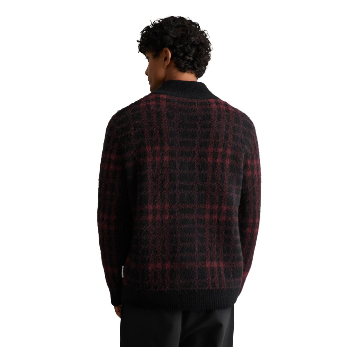 Pull à col roulé Jacquard, coupe classique en mélange de laine vierge douce noir, MARC O’POLO DENIM