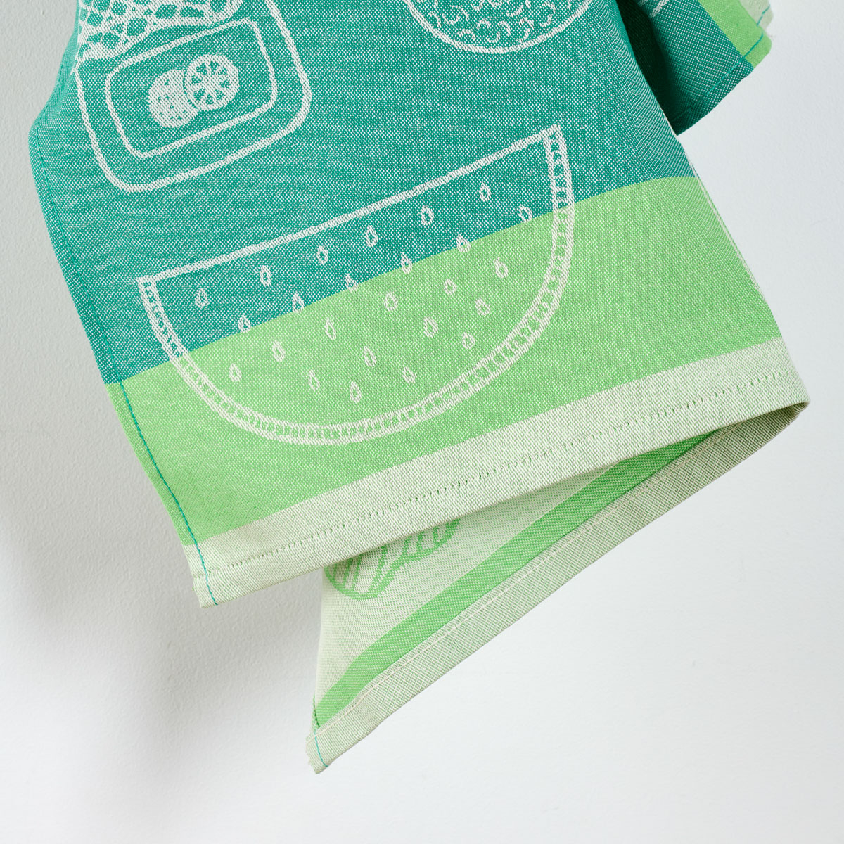 Lot de 3 torchons Confiture - Coton jacquard blanc, TRADITION DES VOSGES