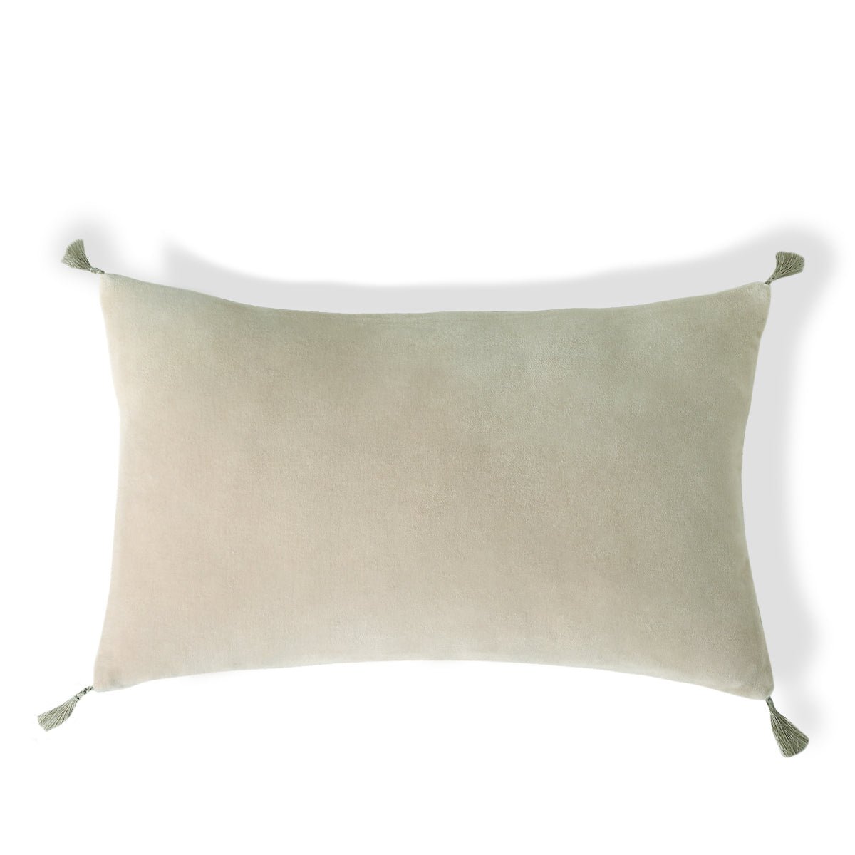 Coussin velours de coton DANUBE craie, FEBRONIE