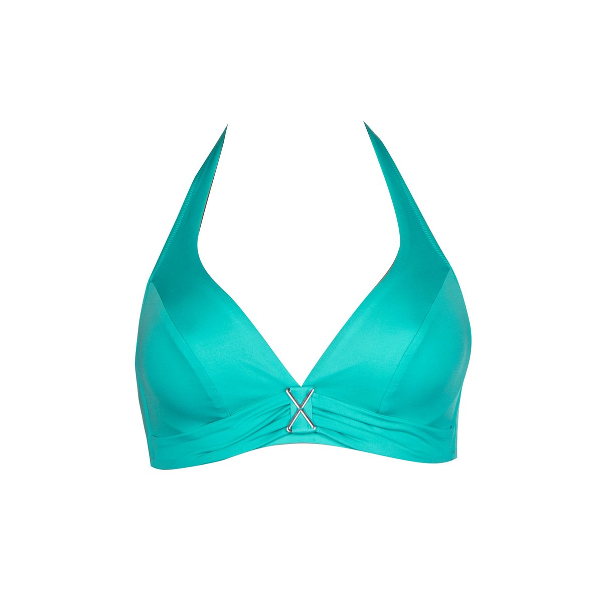 Haut maillot de bain armaturé tour de cou Gran Canaria vert vert, LISCA