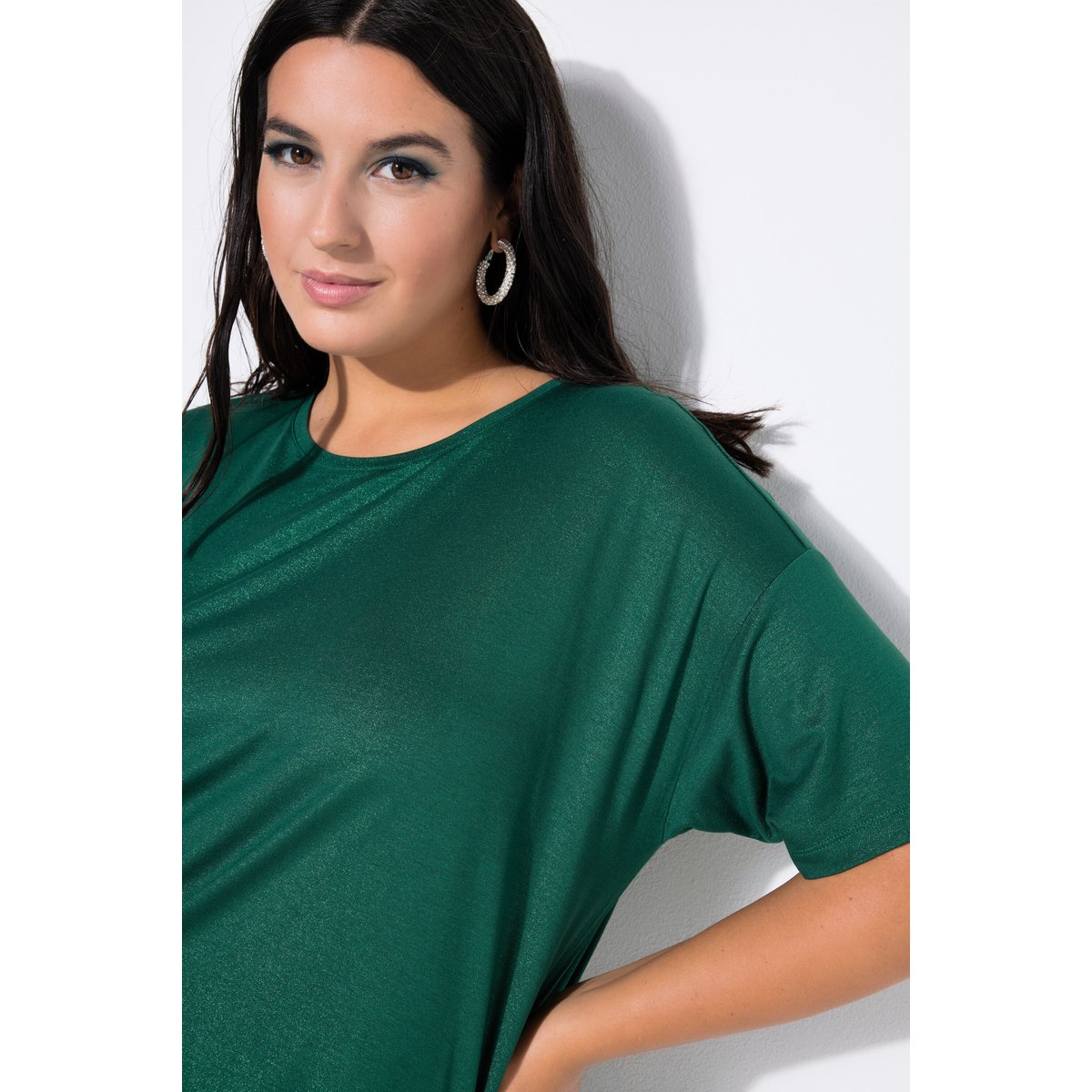 T-shirt oversize, revêtement brillant vert foncé, STUDIO UNTOLD