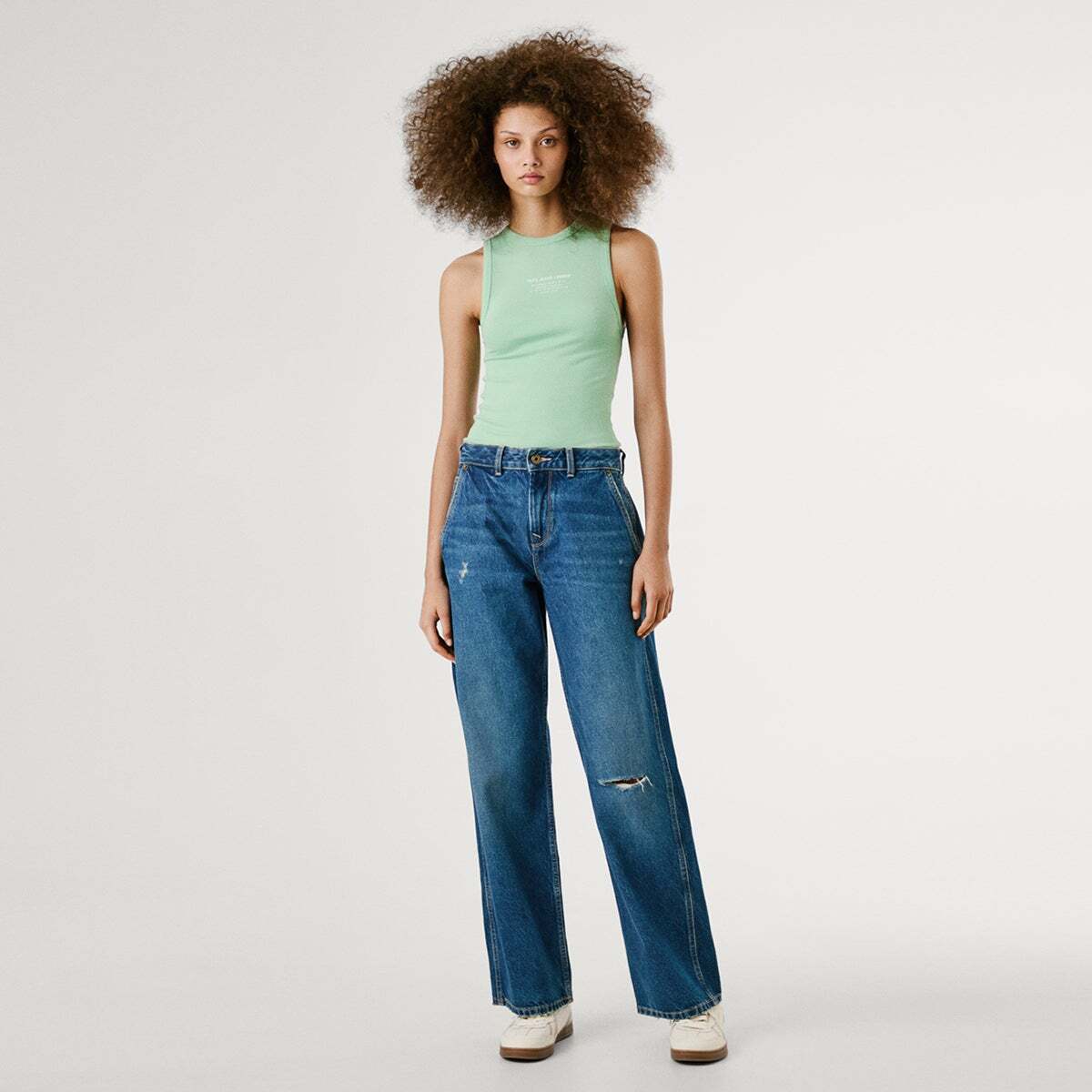 Jean Coupe Large, Taille Moyenne - Hazel vintage worn true blue, PEPE JEANS