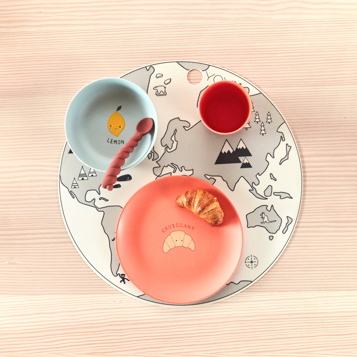 Set de table en silicone MINI blanc, OYOY LIVING DESIGN