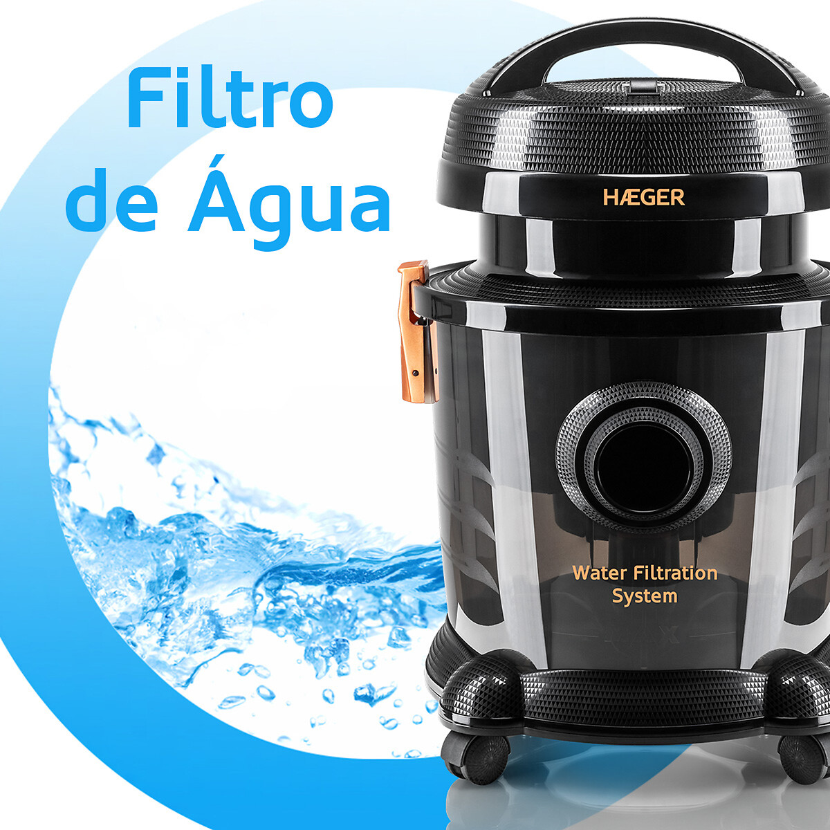 Aspirador Aquaclean, HAEGER preto , HAEGER