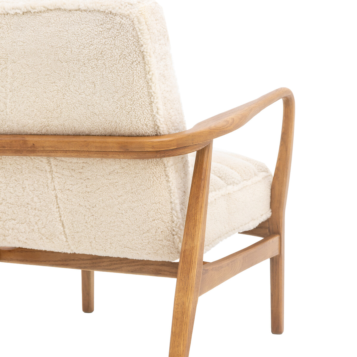 Fairfield Mid-Century Sheepskin Armchair with Solid Wood Frame cream, ÉDITÉ