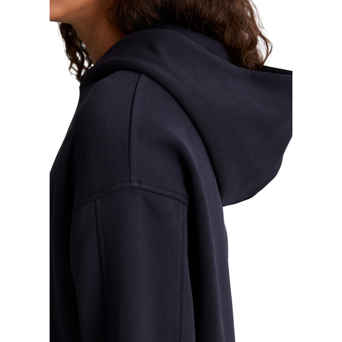 Sweat à capuche coupe classique en mélange de coton bio tout doux bleu, MARC O’POLO DENIM