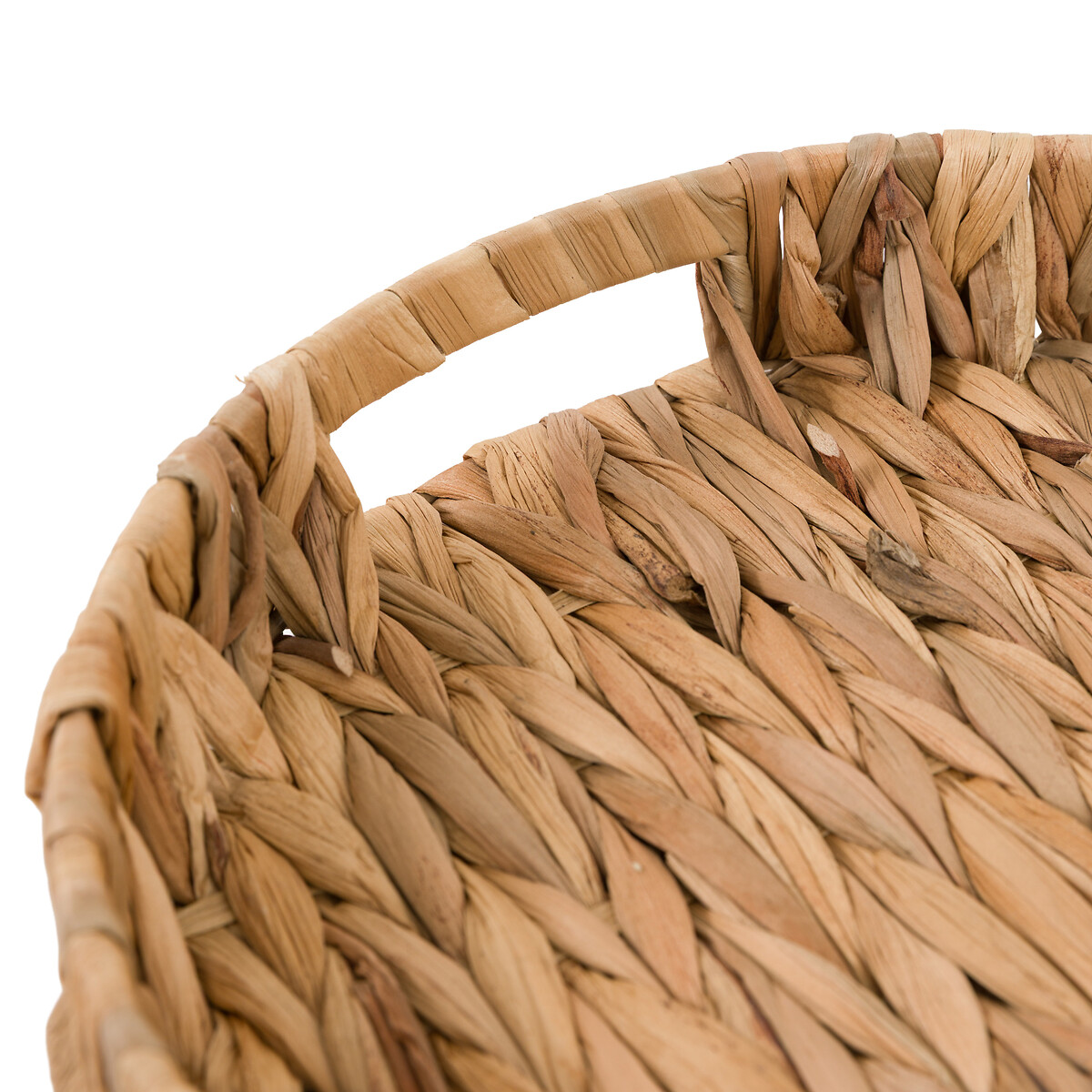 Set of 2 Wye Woven Round Trays in Natural brown , ÉDITÉ