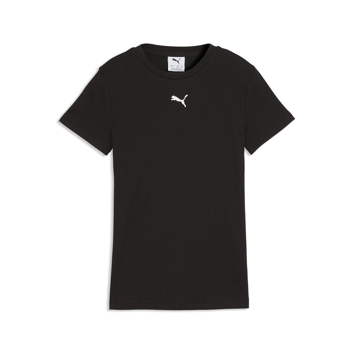 T-shirt a maniche corte a coste nero , PUMA
