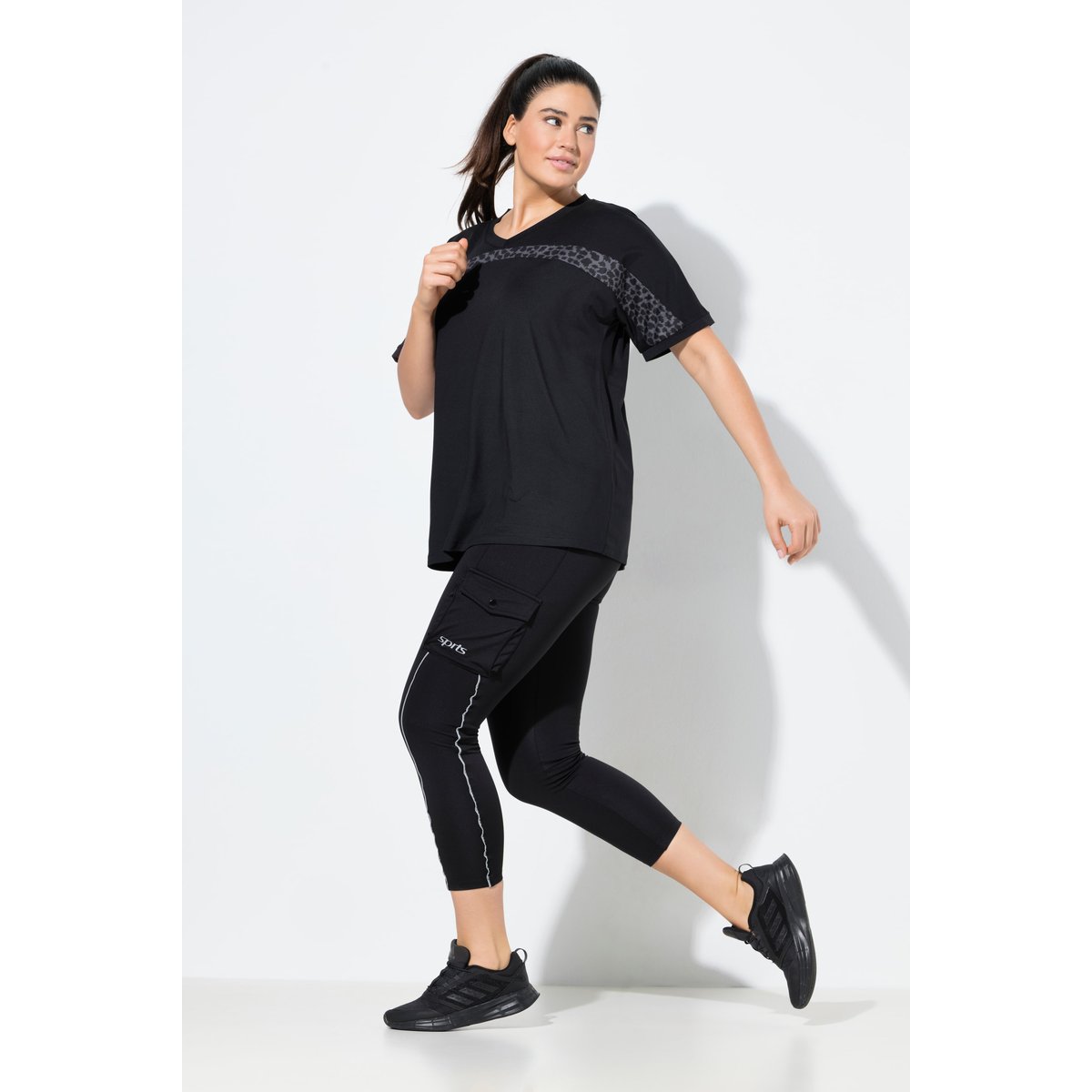 Legging de sport en power stretch noir, ULLA POPKEN