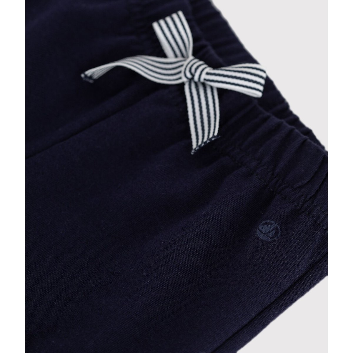 Plain Cotton Shorts navy blue, PETIT BATEAU