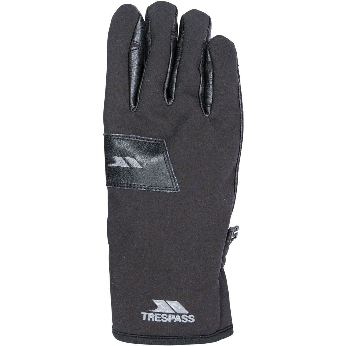Gants imperméables de sports d'hiver motif/style sportif noir, TRESPASS