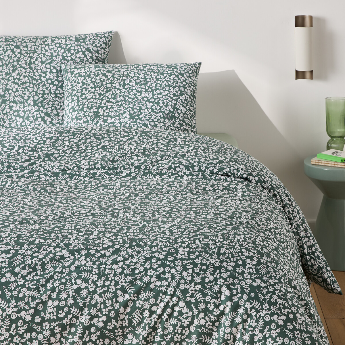 Parure de lit en coton, taie carrée, Glynis imprimé floral, LA REDOUTE INTERIEURS