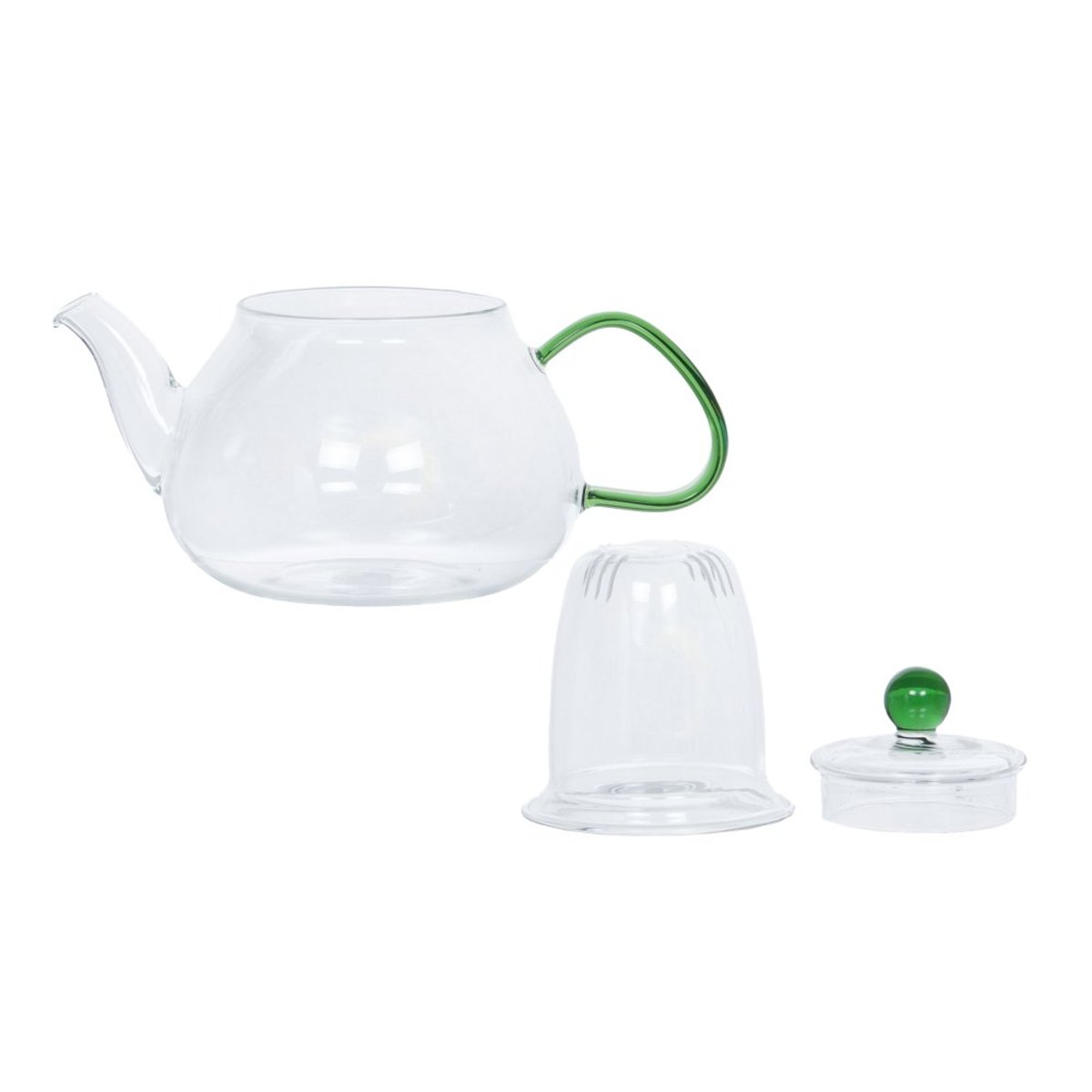 Coffret théière avec 2 tasses vert 70 cl-ZENYA transparent / cristal, TABLE PASSION