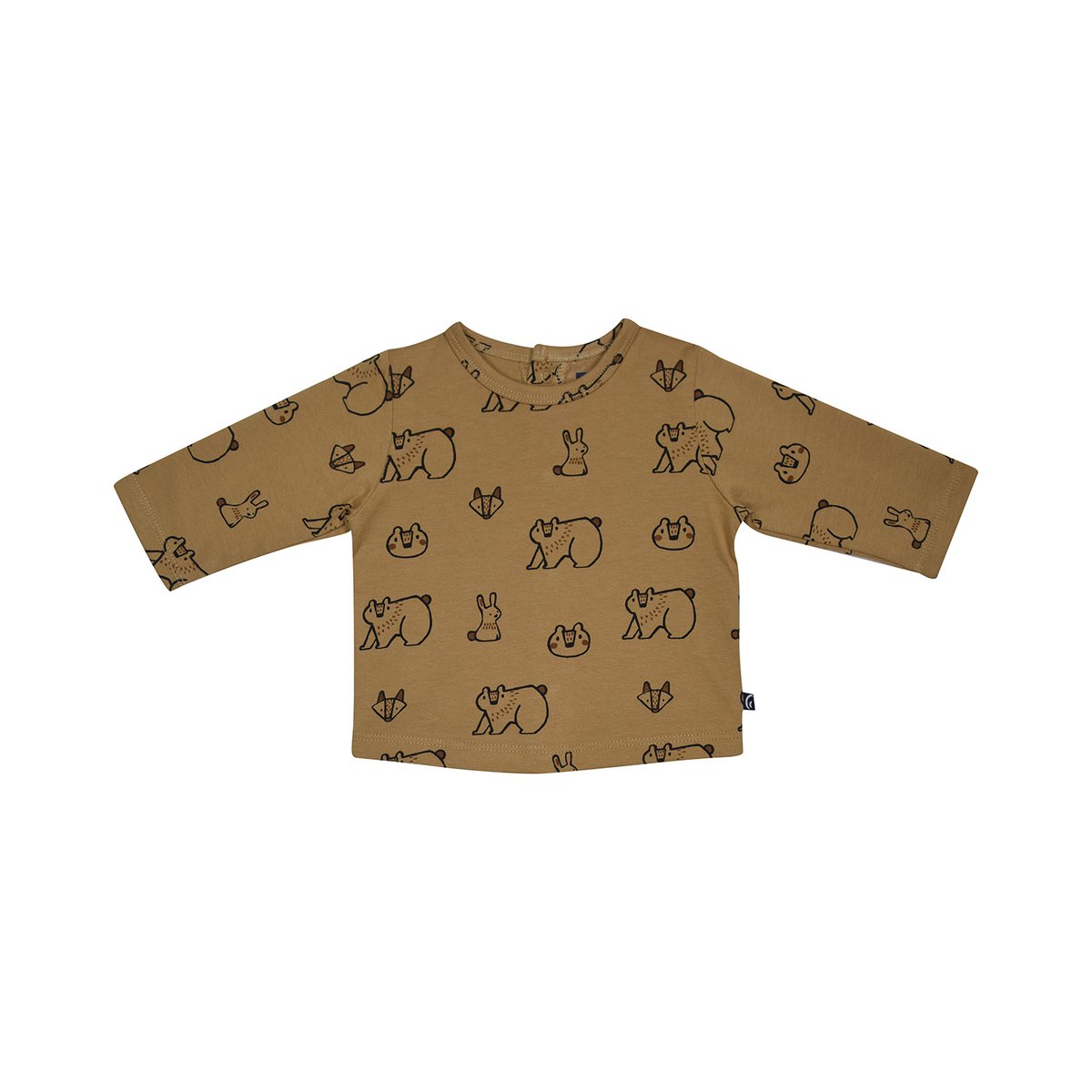 Tee shirt salopette ivan tisse teint naissance marron, SUCRE D'ORGE