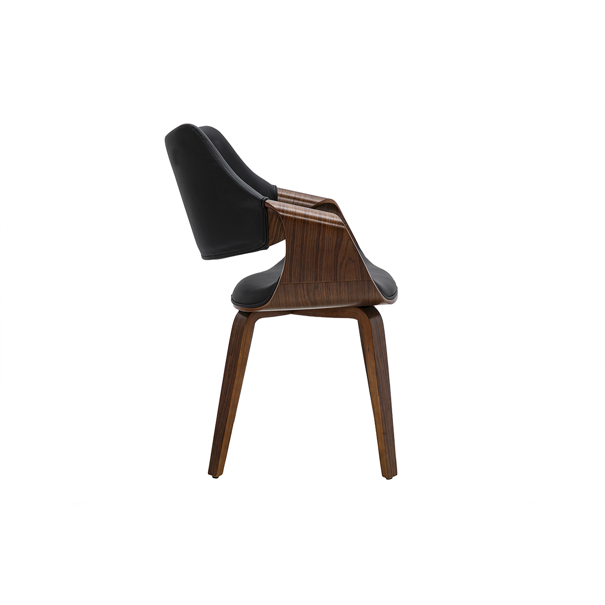 Chaises en tissu effet velours texturé beige et bois clair (lot de 2) SEVAN noir, MILIBOO