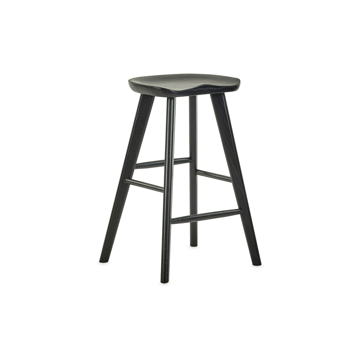 Miro Solid Oak Bar Stool black, SO'HOME