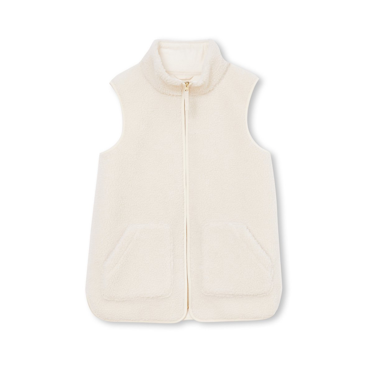 Blouson sans manches moutonnée détente ecru, DAXON