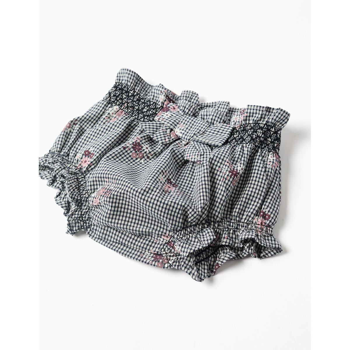 Body en coton et bloomer à carreaux Vichy blanc, ZIPPY