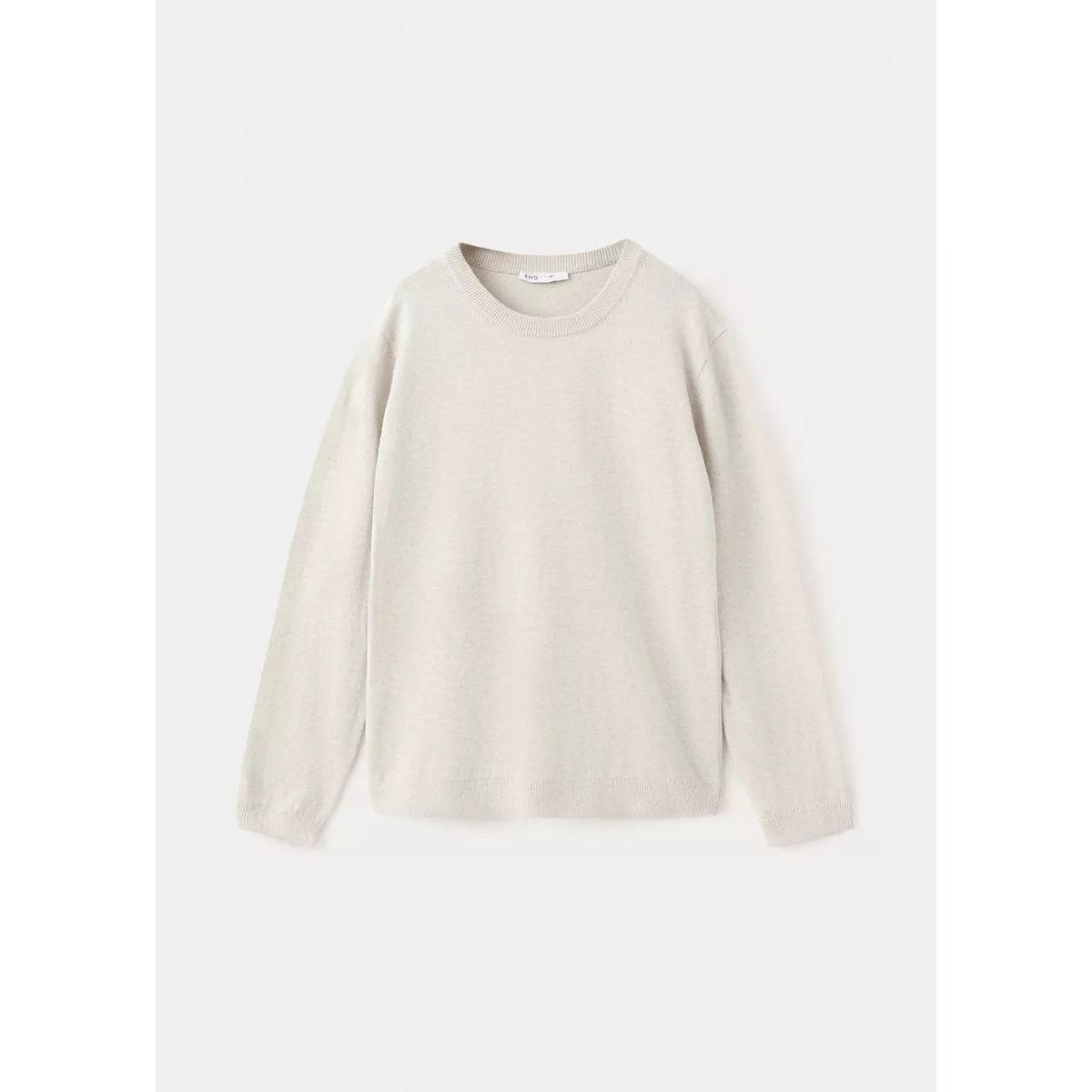Pull-over 100 % coton maille fine beige, MANGO KIDS
