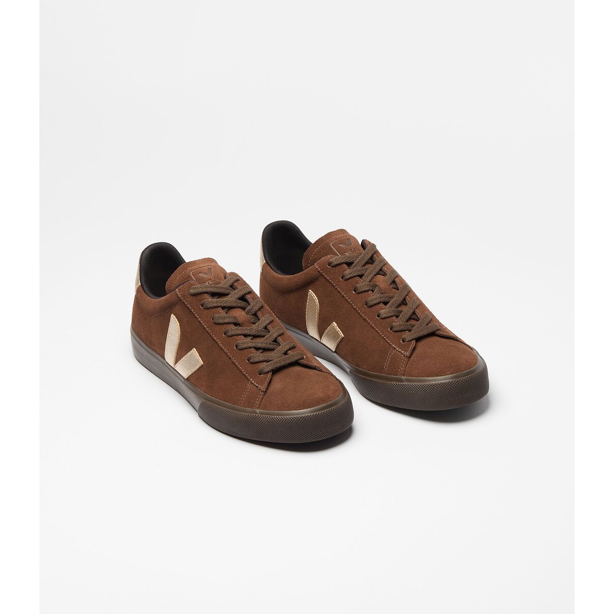 Baskets en cuir suédé CAMPO marron foncé, VEJA