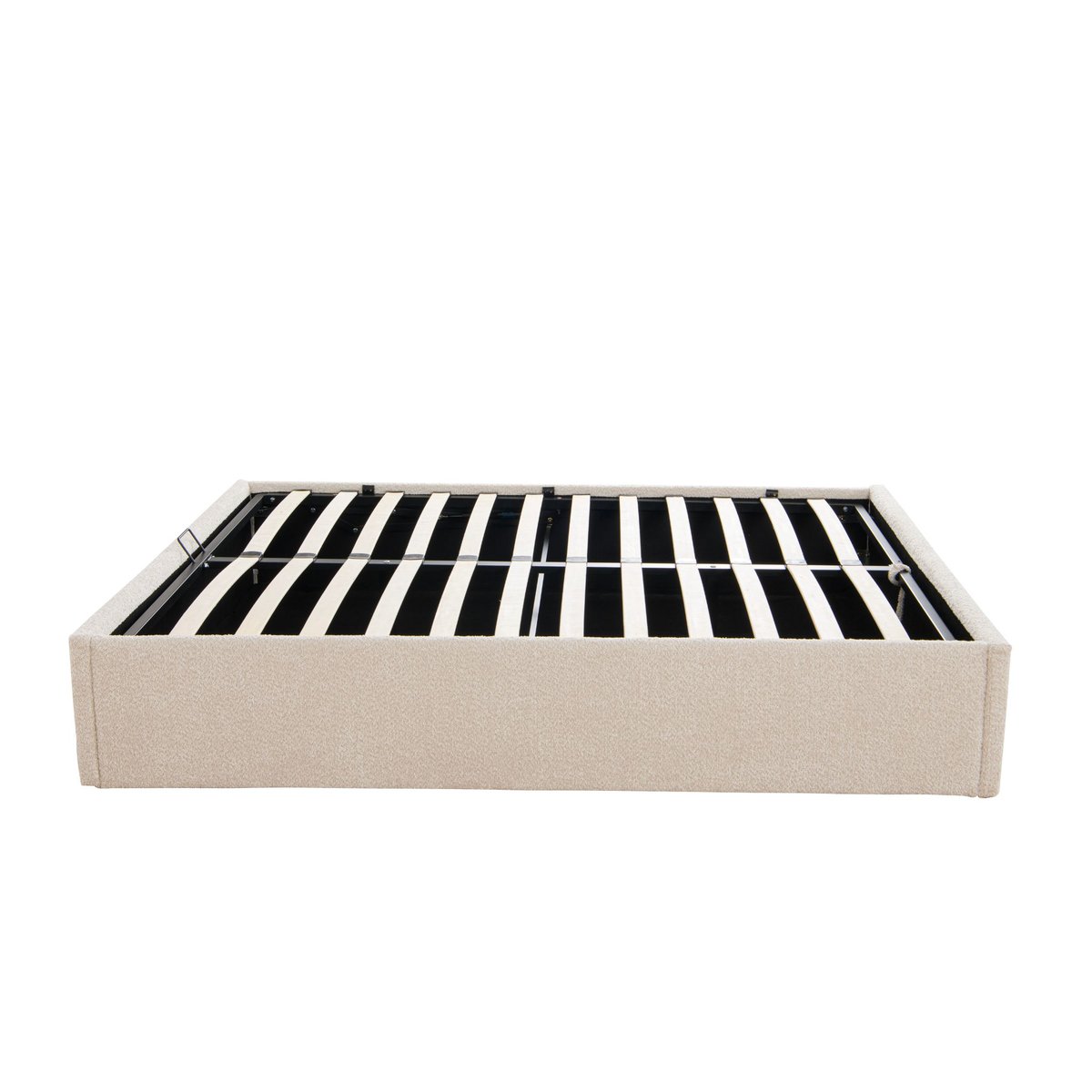 Lit coffre en sherpa beige, TERRE DE NUIT