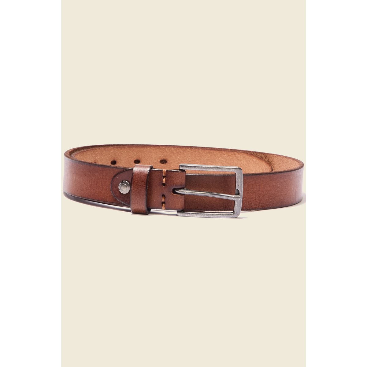 Ceinture en cuir marron, BONOBO