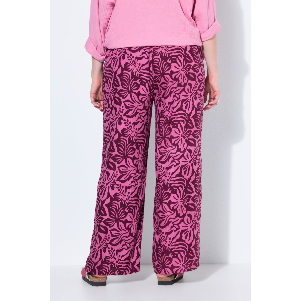 Pantalon jambes larges, imprimé floral baie d'été, STUDIO UNTOLD