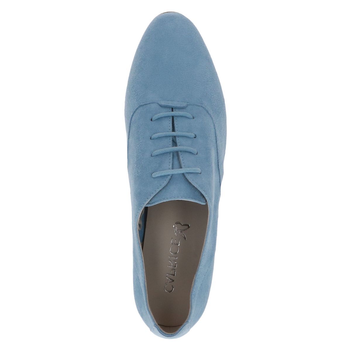 Derbie en cuir bleu pastel, CAPRICE