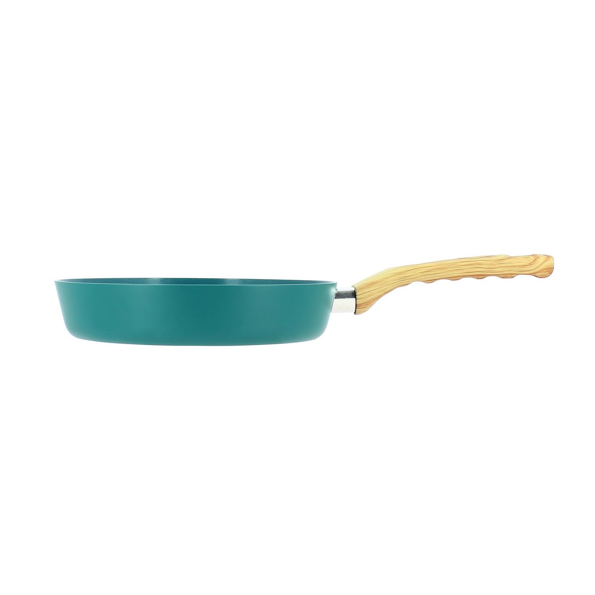 Poêle 24cm en aluminium recyclé, COLORAMA bleu canard, MENASTYL