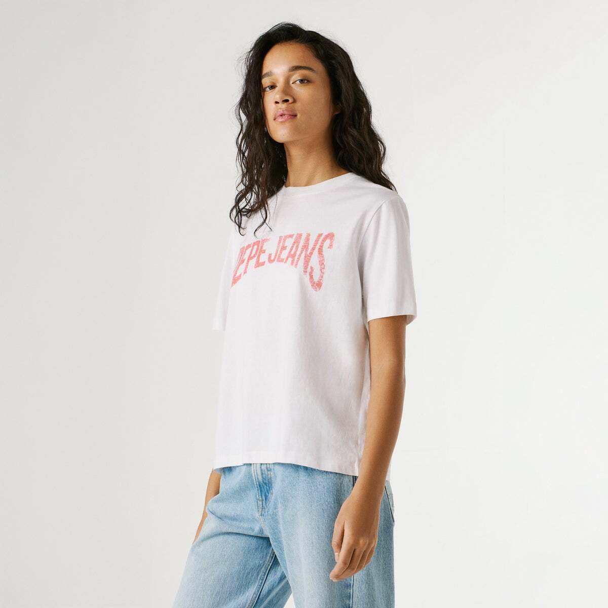 T-Shirt Avec Logo blanc, PEPE JEANS