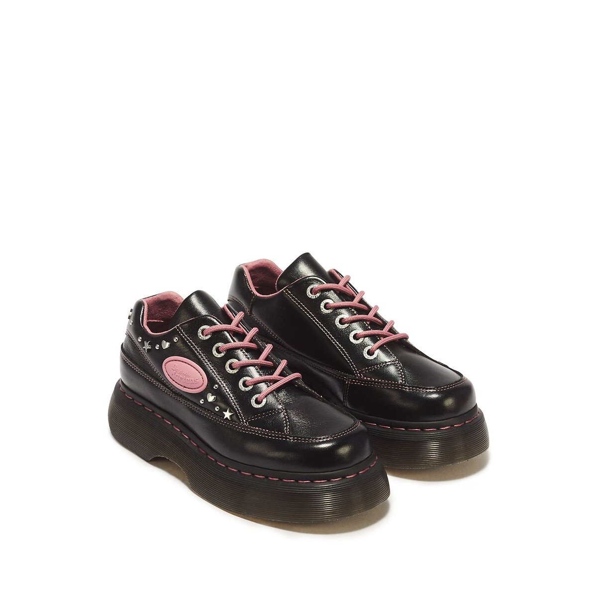 Derby in pelle, Buzz Milled Gloss nero , DR. MARTENS