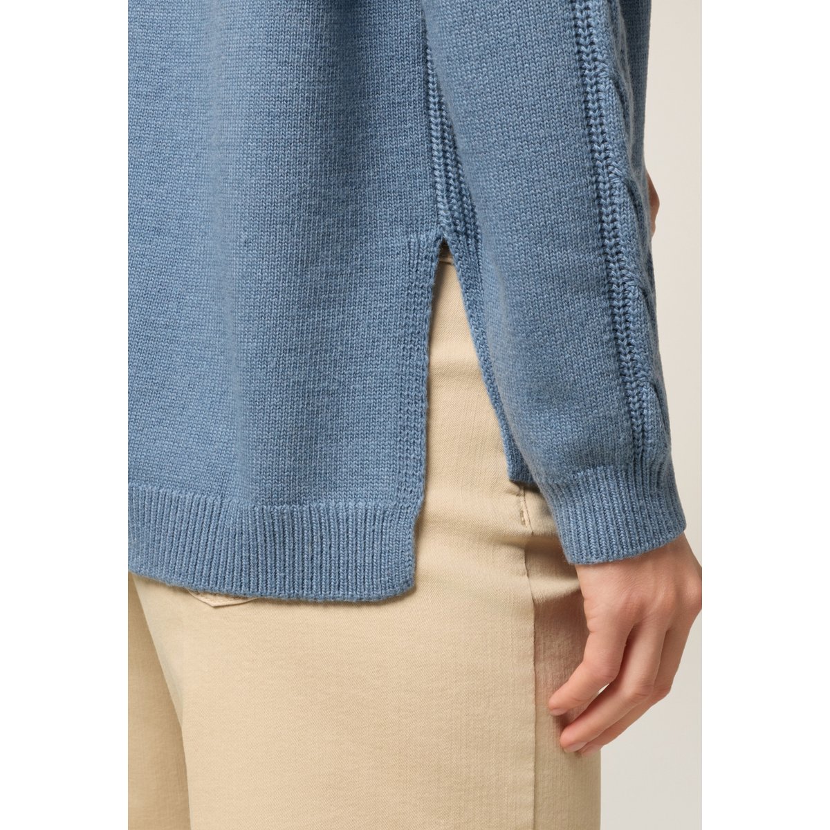 Col roulé tressé light - blue, OLTRE