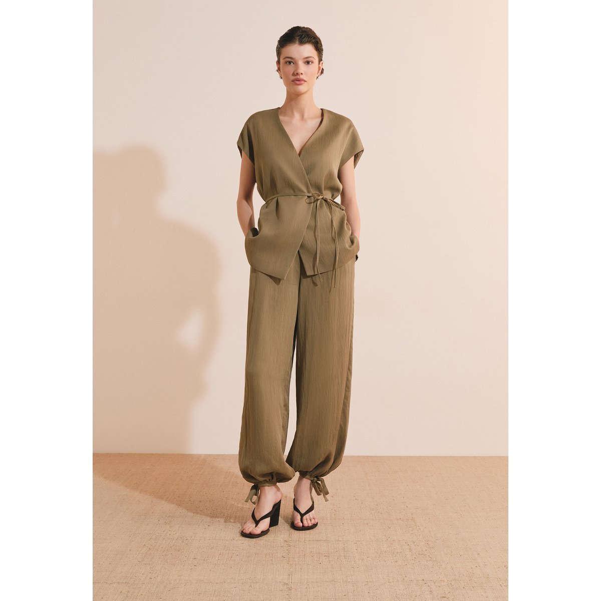 Veste kimono sans manches VELINA anis, ETAM