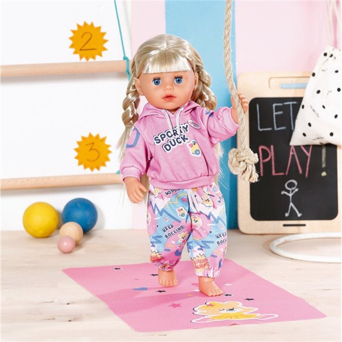 BABY born Kindergarten Tenue de sport pour les poupées de 36cm rose, ZAPF CREATION