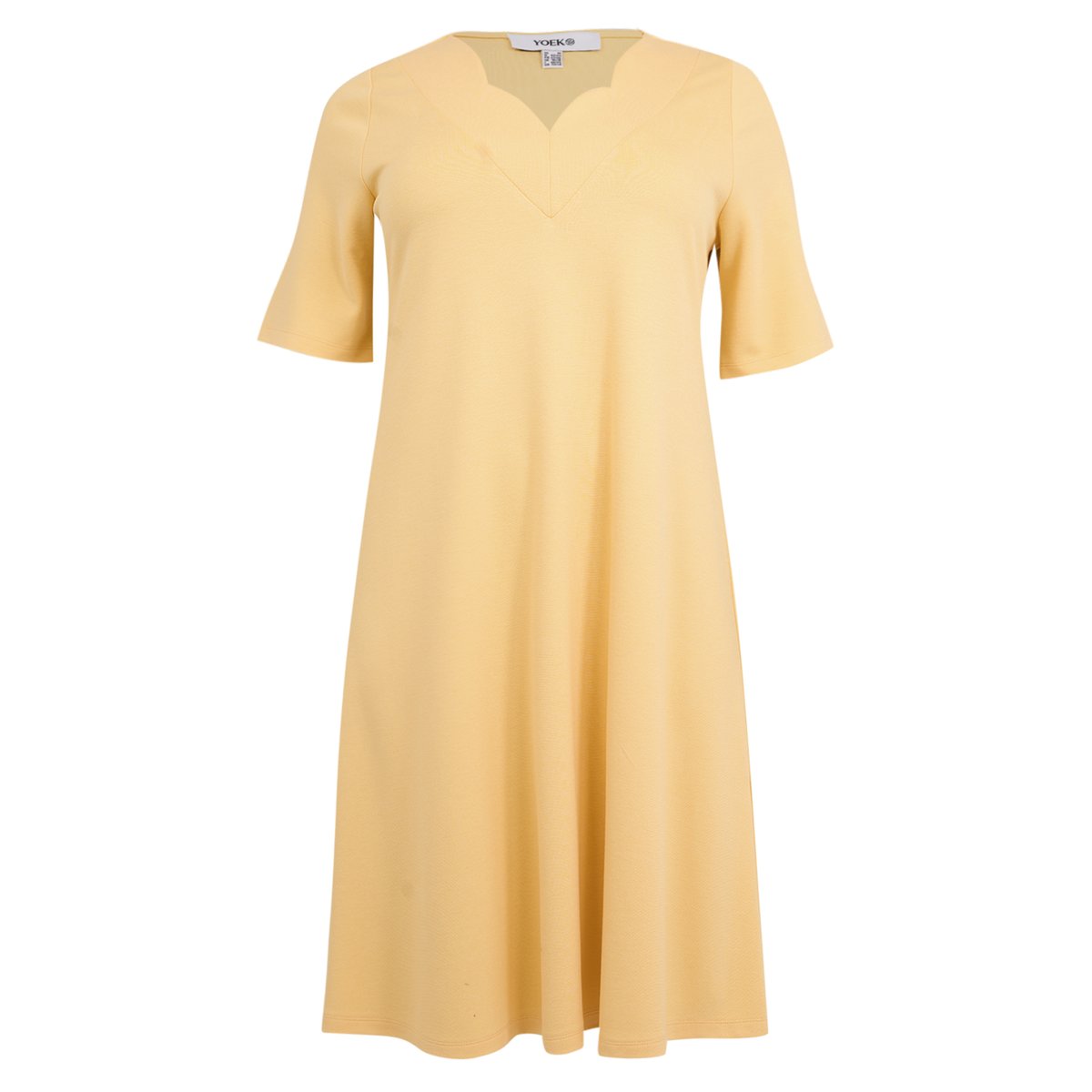 Robe imprimée jaune, YOEK