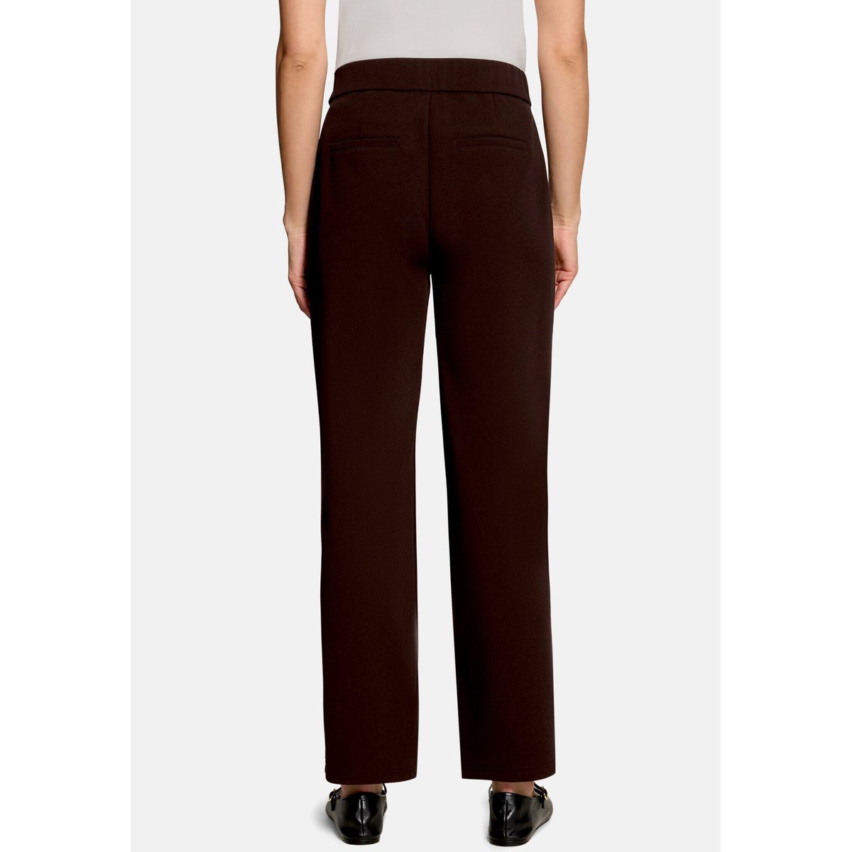 Pantalon casual à jambes larges chocolate plum, ZERO