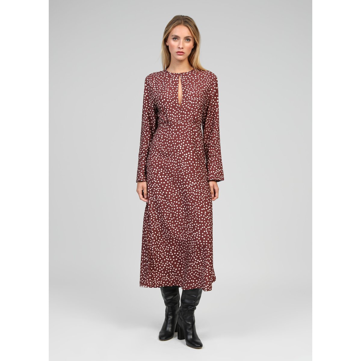 Robe Midi MASELMA jakaranda choco, AN'GE