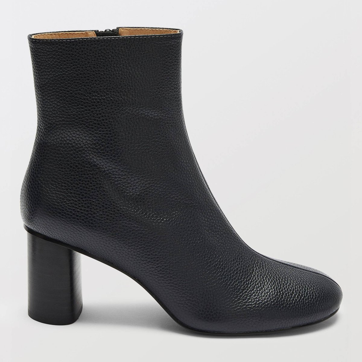 Bottines à talon en cuir requin, MONOPRIX