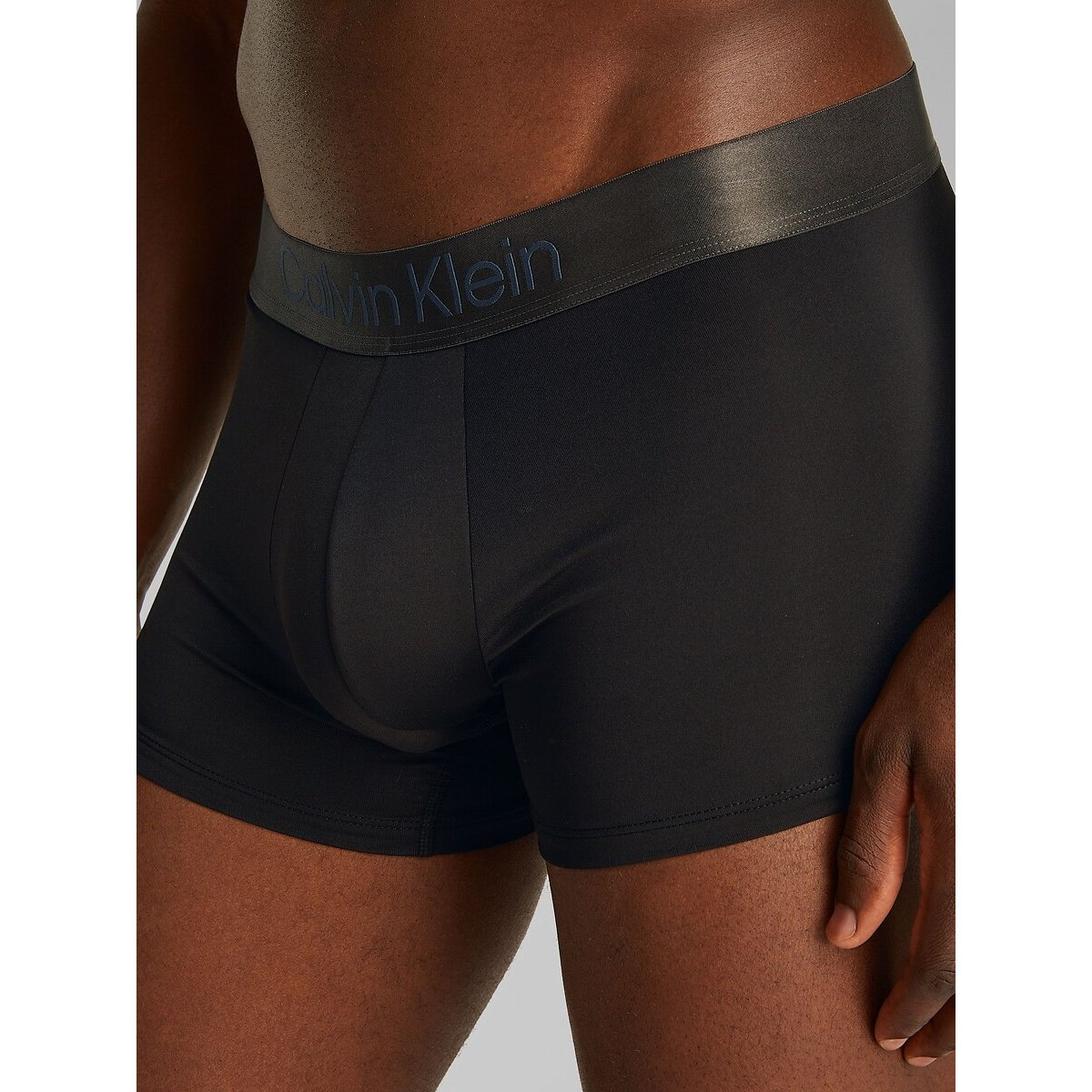 Lot de 3 boxers unis microfibre noir + noir + noir, CALVIN KLEIN UNDERWEAR