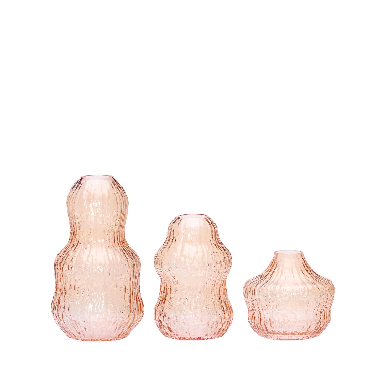 Vase en verre FUYU orange, HUBSCH