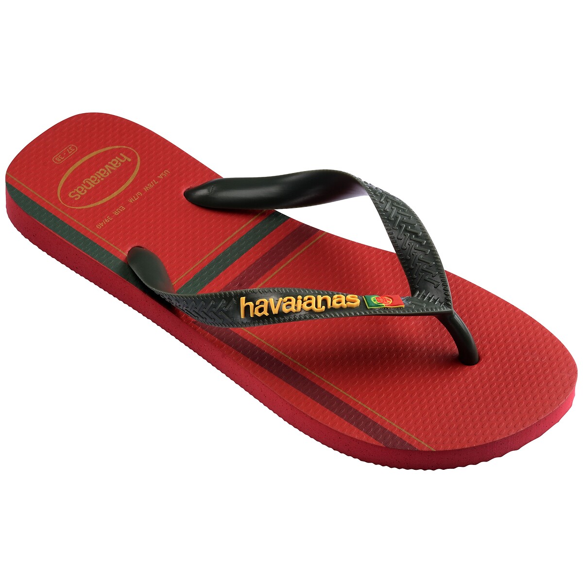 Chinelos Hav. Nações Portugal vermelho/verde, HAVAIANAS