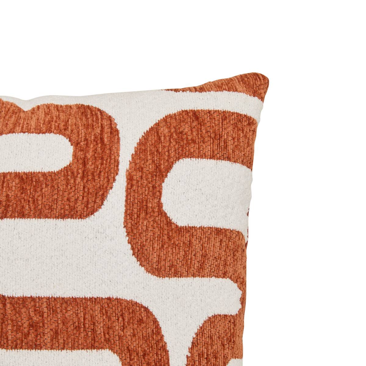 Coussin jacquard SAFINA terracotta, ATMOSPHERA