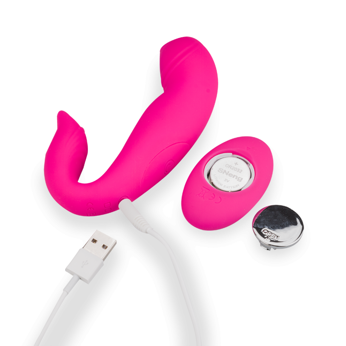 Stimulateur télécommandé point G et clitoris Escape rose, LOVE AND VIBES